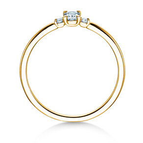 Anillo de compromiso  en 9K oro amarillo con diamantes 0,31ct G/SI