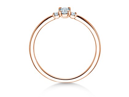 Anillo de compromiso  en 9K oro rosa con diamantes 0,31ct G/SI