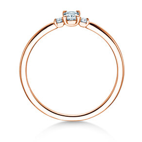 Anillo de compromiso  en 9K oro rosa con diamantes 0,31ct G/SI