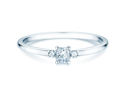 Anillo de compromiso Vivid Petite Radiant Cut