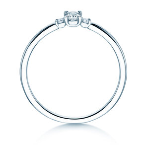 Anillo de compromiso Vivid Petite Radiant Cut