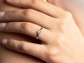 Anillo de compromiso  en 9K oro rosa con diamantes 0,31ct G/SI