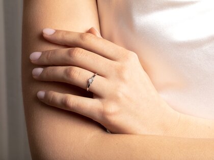 Anillo de compromiso  en 9K oro rosa con diamantes 0,31ct G/SI