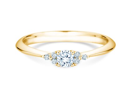 Anillo de compromiso Vivid Diamond en 14K oro amarillo con diamantes 0,31ct G/SI