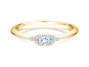 Anillo de compromiso Vivid Diamond en 14K oro amarillo con diamantes 0,31ct G/SI