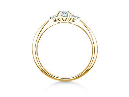 Anillo de compromiso Vivid Diamond en 14K oro amarillo con diamantes 0,31ct G/SI