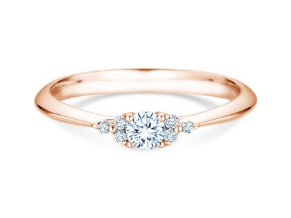 Anillo de compromiso  en 9K oro rosa con diamantes 0,21ct G/SI
