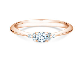 Anillo de compromiso  en 9K oro rosa con diamantes 0,21ct G/SI