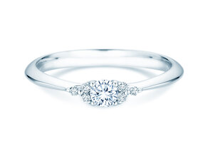 Anillo de compromiso Vivid Diamond en 14K oro blanco con diamantes 0,31ct G/SI