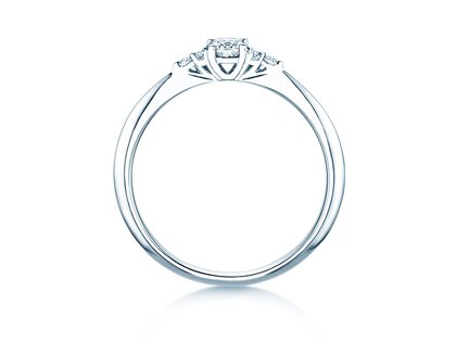 Anillo de compromiso Vivid Diamond en 14K oro blanco con diamantes 0,31ct G/SI
