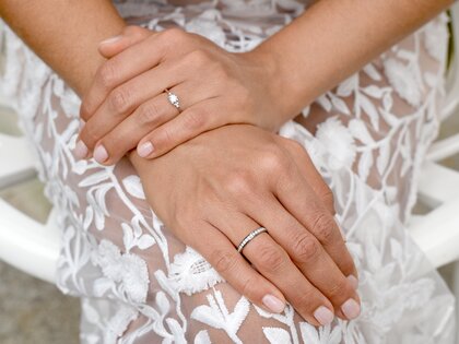 Anillo de compromiso Vivid Diamond en 18K oro blanco con diamantes 0,21ct G/SI