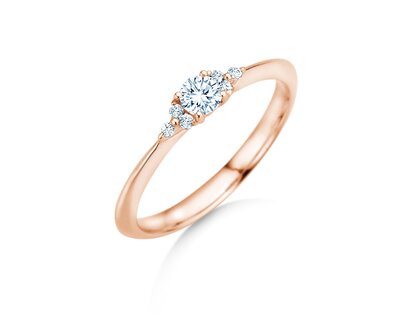 Anillo de compromiso  en 9K oro rosa con diamantes 0,21ct G/SI