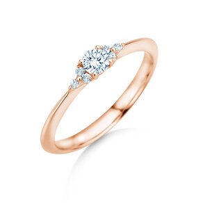 Anillo de compromiso  en 9K oro rosa con diamantes 0,21ct G/SI