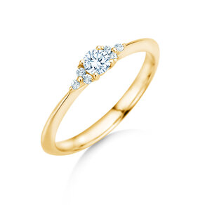 Anillo de compromiso  en 9K oro amarillo con diamantes 0,21ct G/SI
