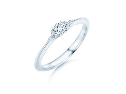Anillo de compromiso Vivid Diamond en 18K oro blanco con diamantes 0,21ct G/SI