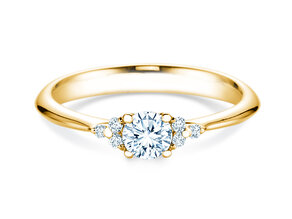 Anillo de compromiso Vivid Diamond en 18K oro amarillo con diamantes 0,43ct G/SI