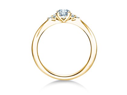 Anillo de compromiso Vivid Diamond en 18K oro amarillo con diamantes 0,43ct G/SI