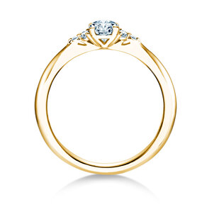 Anillo de compromiso Vivid Diamond en 18K oro amarillo con diamantes 0,43ct G/SI