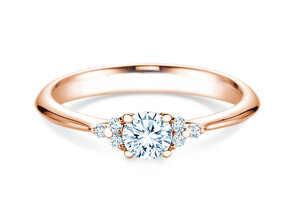 Anillo de compromiso Vivid Diamond en 18K oro rosa con diamantes 0,43ct G/SI