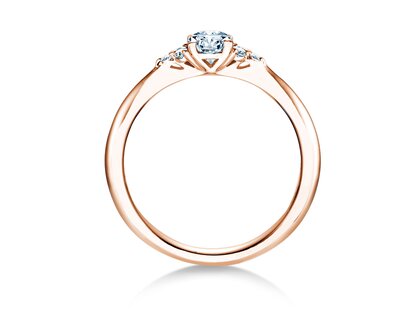 Anillo de compromiso Vivid Diamond en 18K oro rosa con diamantes 0,43ct G/SI