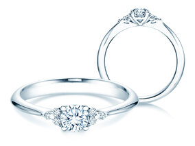 Anillo de compromiso Vivid Diamond en 18K oro blanco con diamantes 0,43ct G/SI