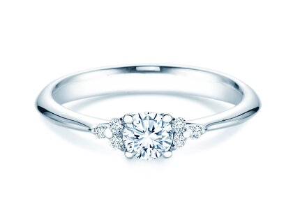 Anillo de compromiso Vivid Diamond en 18K oro blanco con diamantes 0,43ct G/SI