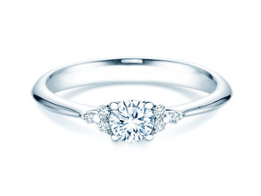Anillo de compromiso Vivid Diamond en 18K oro blanco con diamantes 0,43ct G/SI