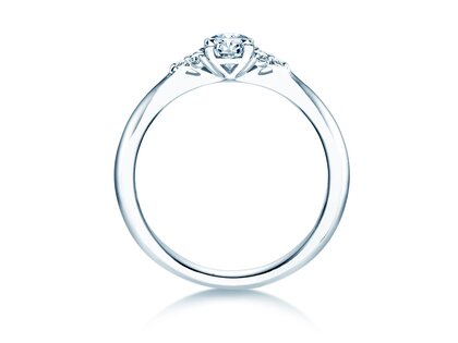 Anillo de compromiso Vivid Diamond en 18K oro blanco con diamantes 0,43ct G/SI