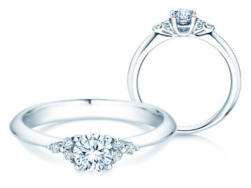 Anillo de compromiso Vivid Diamond en platino