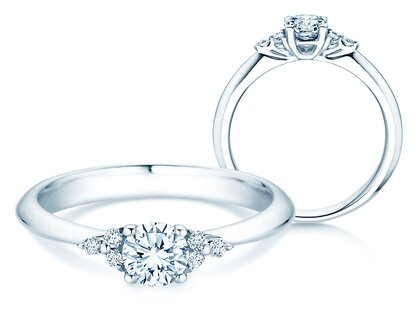 Anillo de compromiso Vivid Diamond en platino