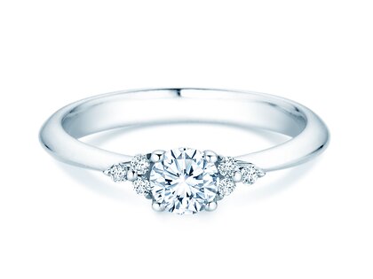 Anillo de compromiso Vivid Diamond en platino
