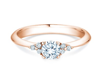 Anillo de compromiso Vivid Diamond en oro rosa