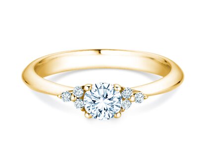 Anillo de compromiso Vivid Diamond en oro amarillo