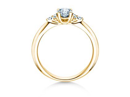 Anillo de compromiso Vivid Diamond en oro amarillo