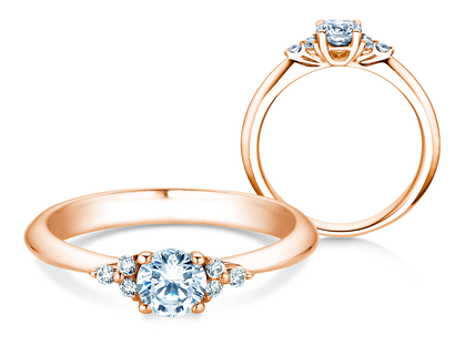 Anillo de compromiso Vivid Diamond en oro rosa