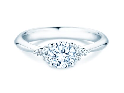 Anillo de compromiso  en 9K oro blanco con diamantes 1,18ct G/SI