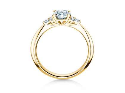 Anillo de compromiso  en 9K oro amarillo con diamantes 1,18ct G/SI
