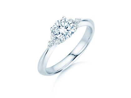 Anillo de compromiso  en 9K oro blanco con diamantes 1,18ct G/SI