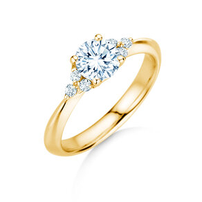 Anillo de compromiso  en 9K oro amarillo con diamantes 1,18ct G/SI