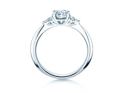 Anillo de compromiso  en 9K oro blanco con diamantes 1,18ct G/SI