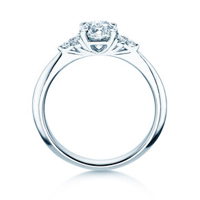 Anillo de compromiso  en 9K oro blanco con diamantes 1,18ct G/SI