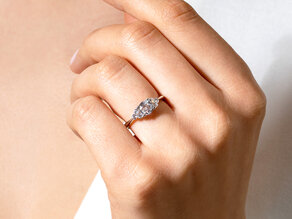 Anillo de compromiso  en 9K oro amarillo con diamantes 1,18ct G/SI