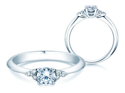 Anillo de compromiso Vivid Diamond en platino