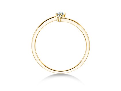 Anillo de compromiso You & Me Classic en 14K oro amarillo con diamantes 0,065ct G/SI