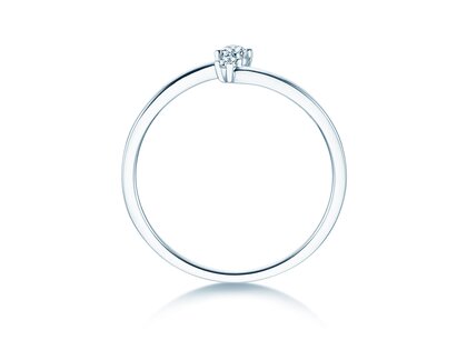 Anillo de compromiso You & Me Classic en 14K oro blanco con diamantes 0,065ct G/SI