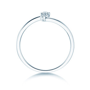 Anillo de compromiso You & Me Classic en 14K oro blanco con diamantes 0,065ct G/SI