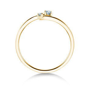 Anillo de compromiso You & Me Modern en 14K oro amarillo con diamantes 0,07ct G/SI