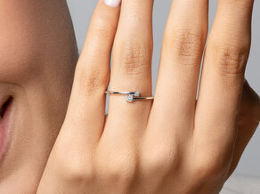 Anillo de compromiso You & Me Modern en 14K oro amarillo con diamantes 0,07ct G/SI