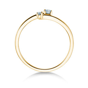 Anillo de compromiso You & Me Modern en 14K oro amarillo con diamantes 0,11ct G/SI