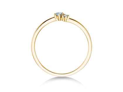Anillo de compromiso You & Me Soft en 14K oro amarillo con diamantes 0,09ct G/SI